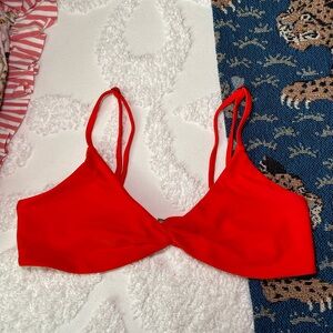 Orange/red blackbough bikini top